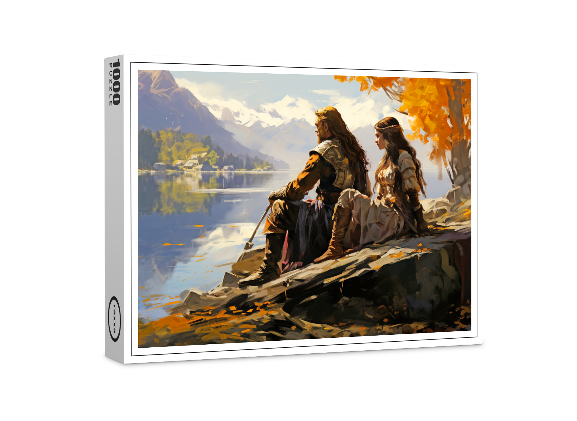 raxxa Premium-Puzzle: Nordischer Mann und junge Frau