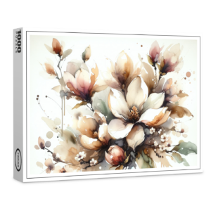 raxxa Premium-Puzzle: Elegant Magnolia Bloom