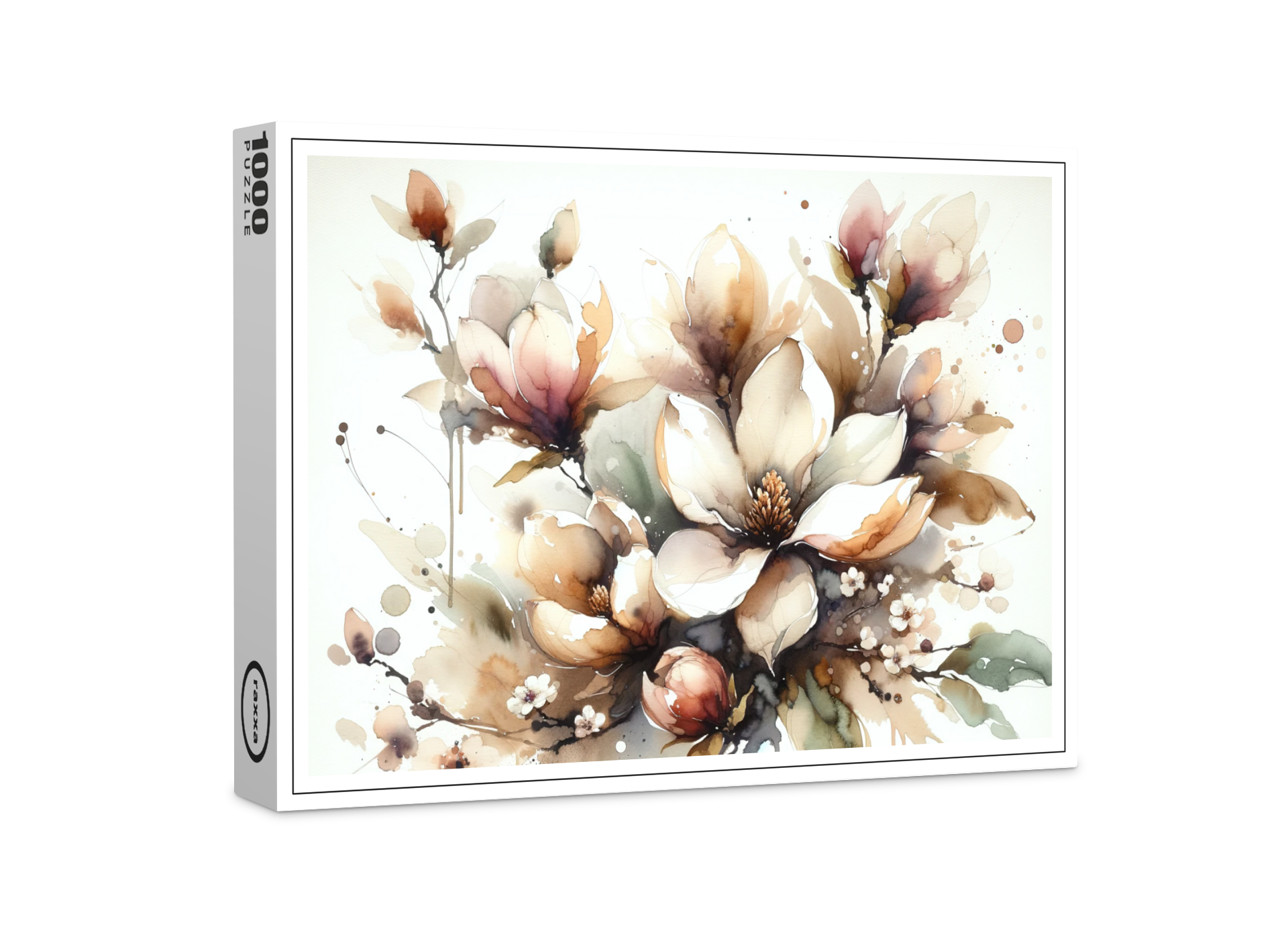 raxxa Premium-Puzzle: Elegant Magnolia Bloom