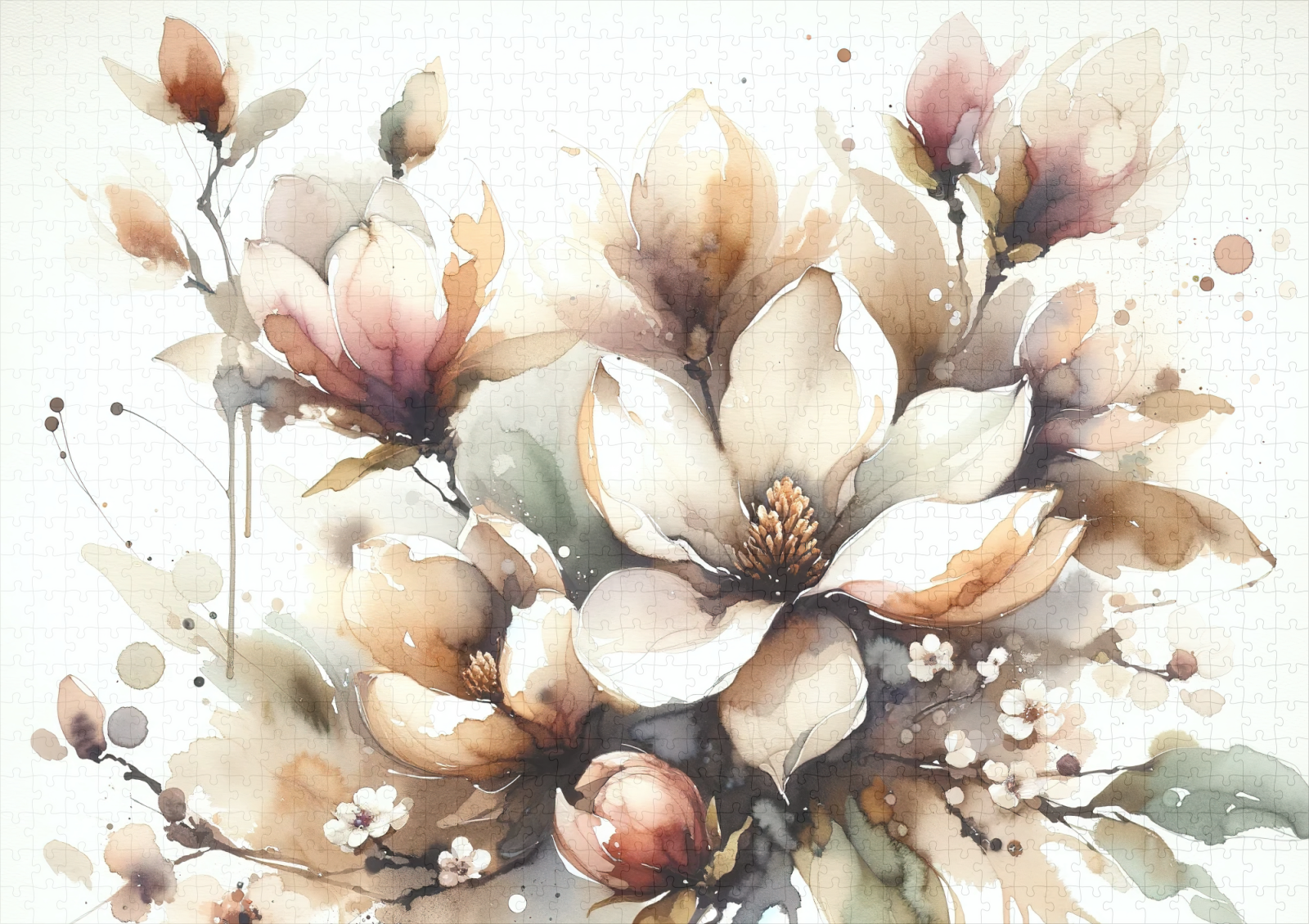 raxxa Premium-Puzzle: Elegant Magnolia Bloom – Bild 2