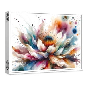 raxxa Premium-Puzzle: Colorful Watercolor Blossom