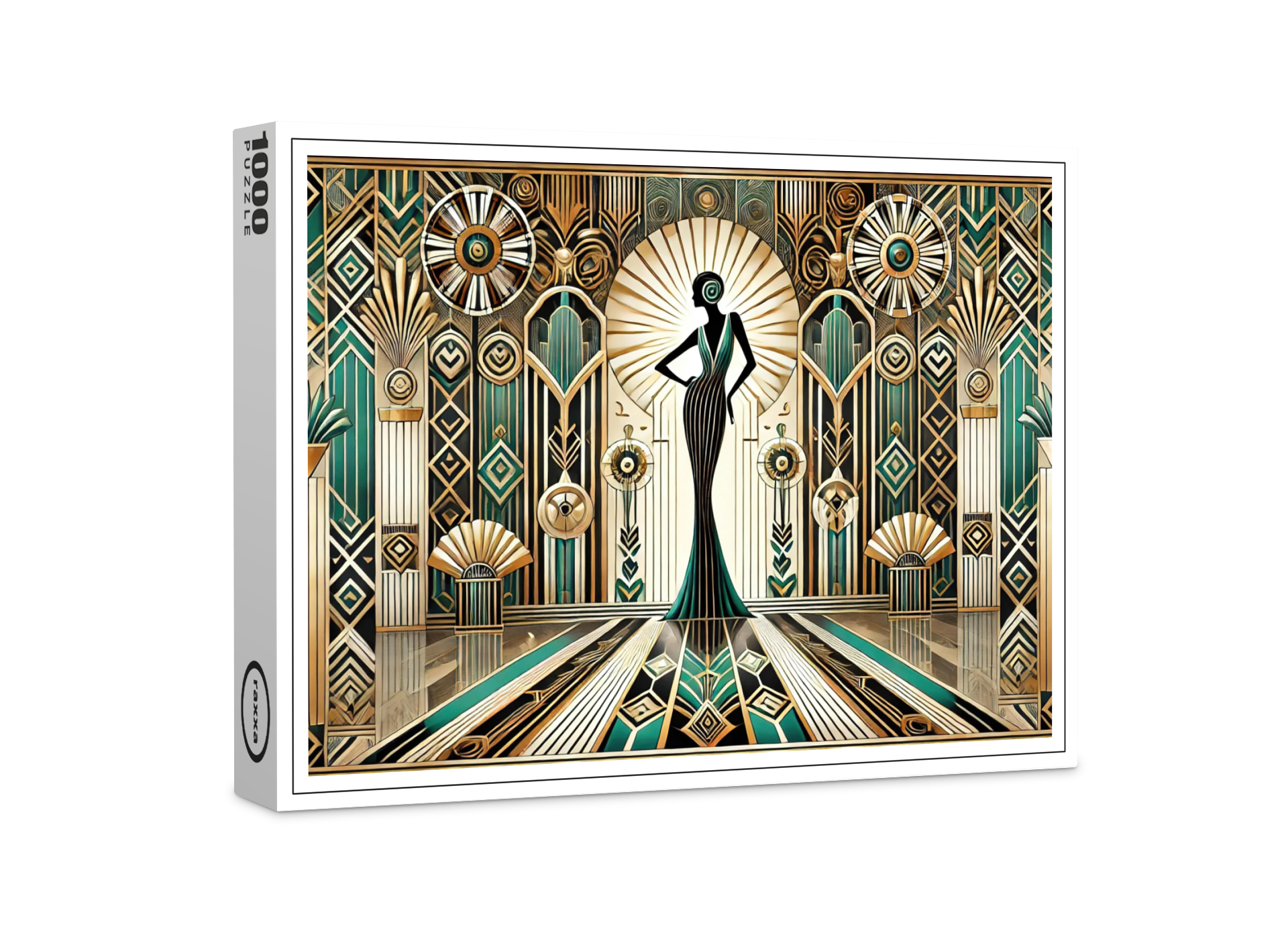 raxxa Premium-Puzzle: Art Deco Glamour Woman