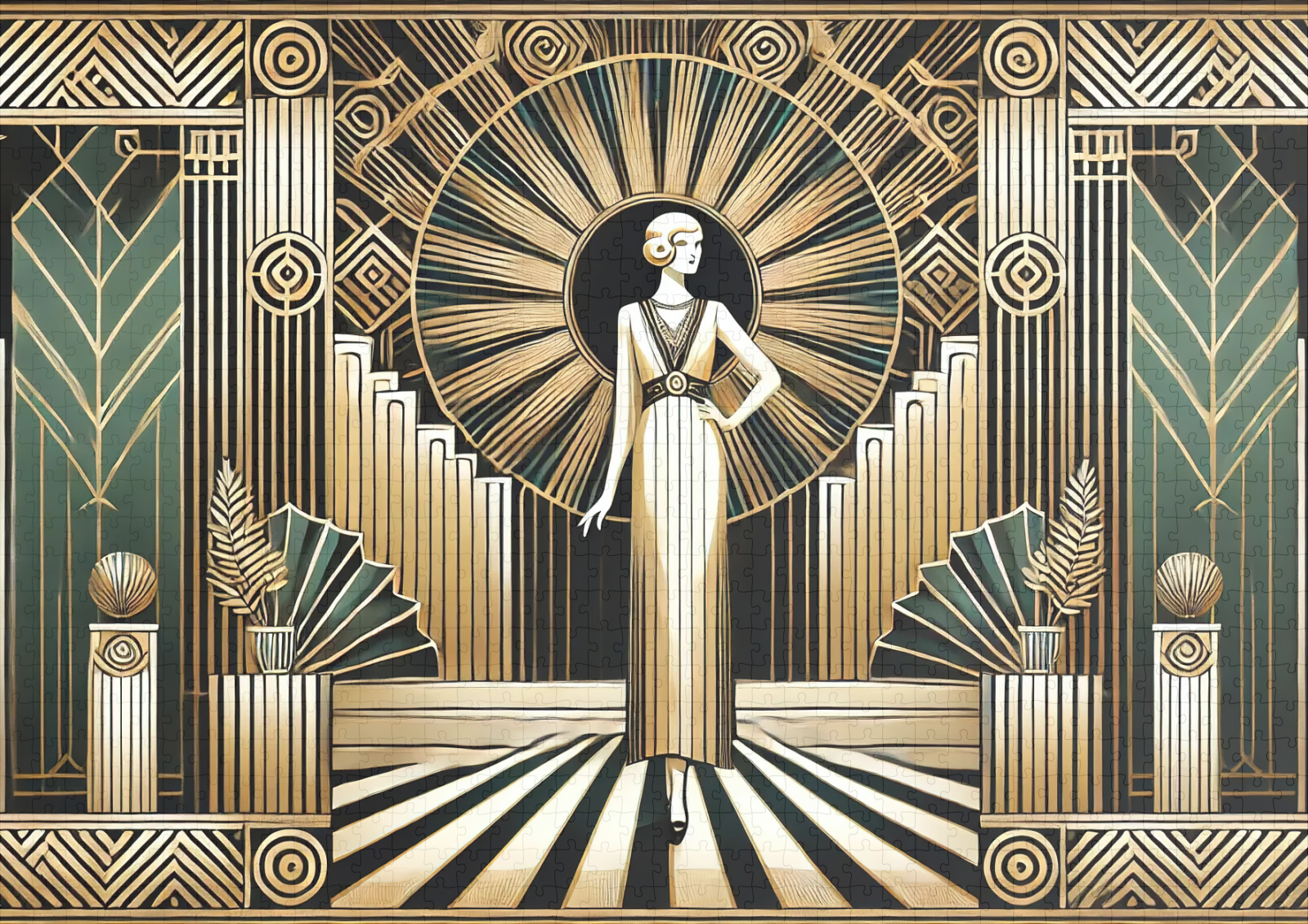 raxxa Premium-Puzzle: Golden Twenties Flair in Art Deco – Bild 2
