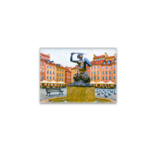 raxxa Glas-Magnet: Syrenka fountain Warsaw oil painting