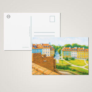 raxxa Postkarte: Warsaw oil painting View from city wall