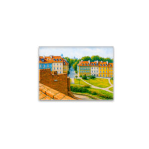 raxxa Glas-Magnet: Warsaw oil painting View from city wall