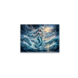raxxa Glas-Magnet: Dynamic Fantasy Mermaid in Radiant Ocean Magic