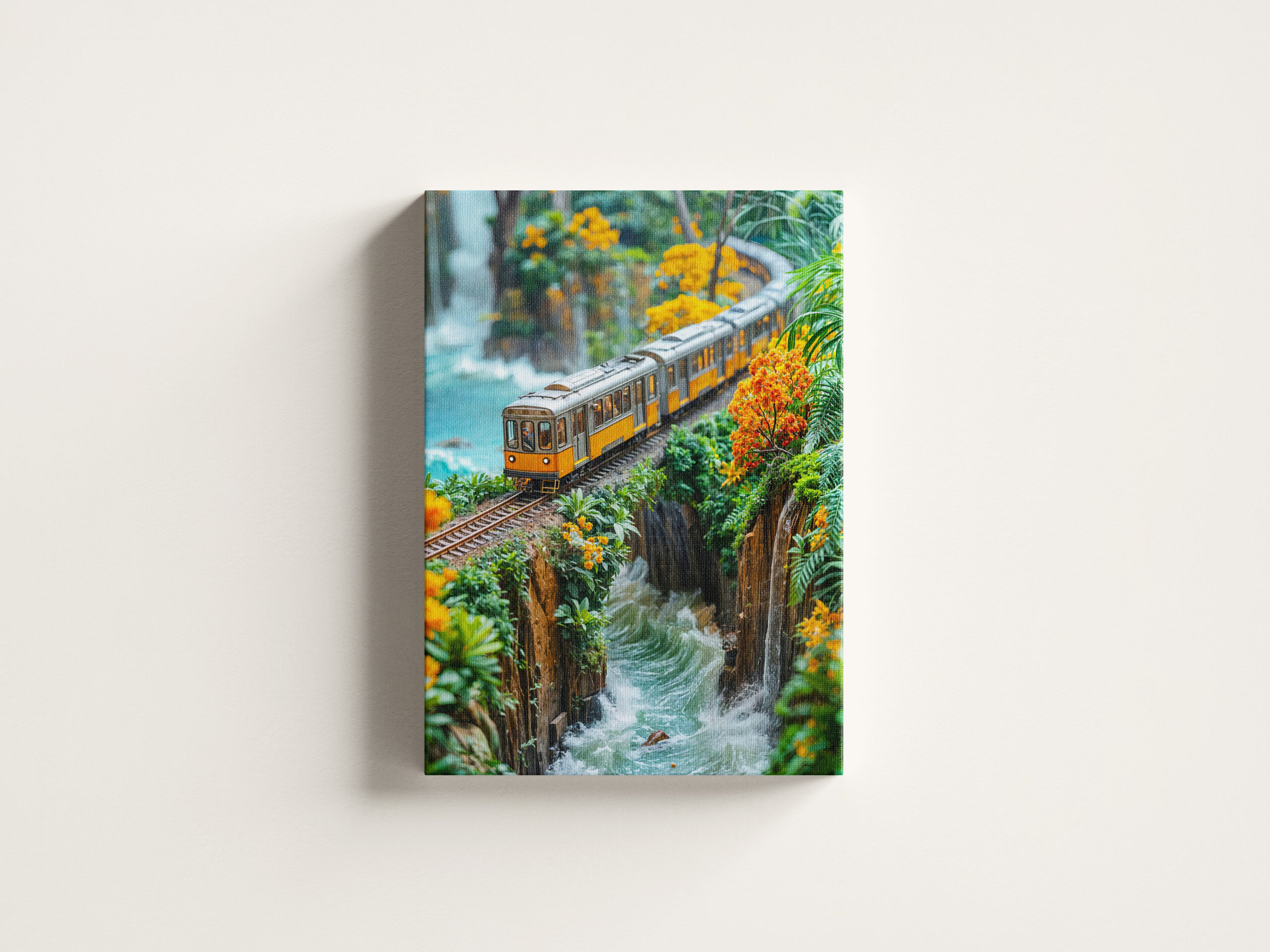 raxxa Canva: Miniature monorail crossing fantasy canyon - Image 3