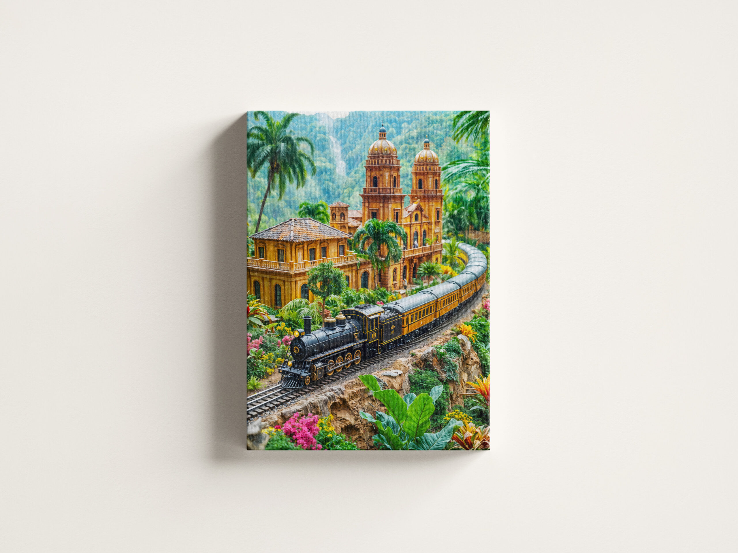 raxxa Canva: Miniature train through tropical palace garden - Image 3