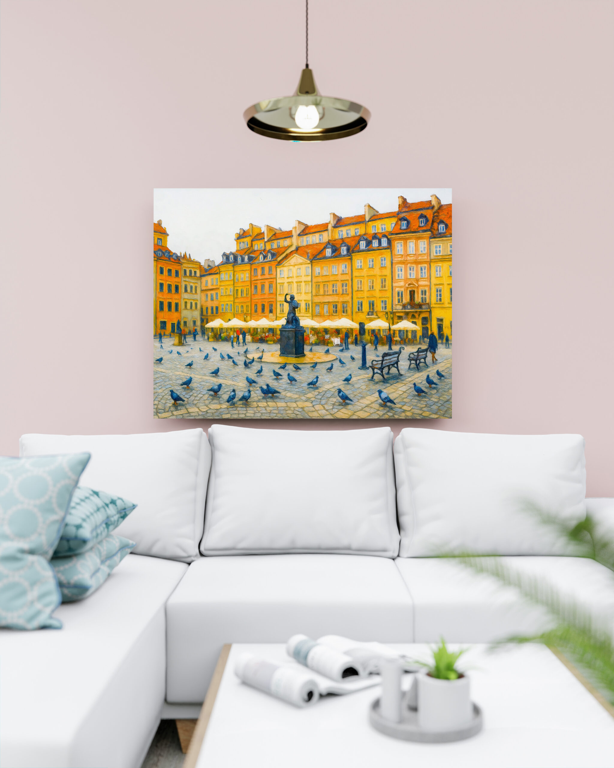 raxxa Canva: Warsaw oil painting Old Town with Syrenka – Bild 3