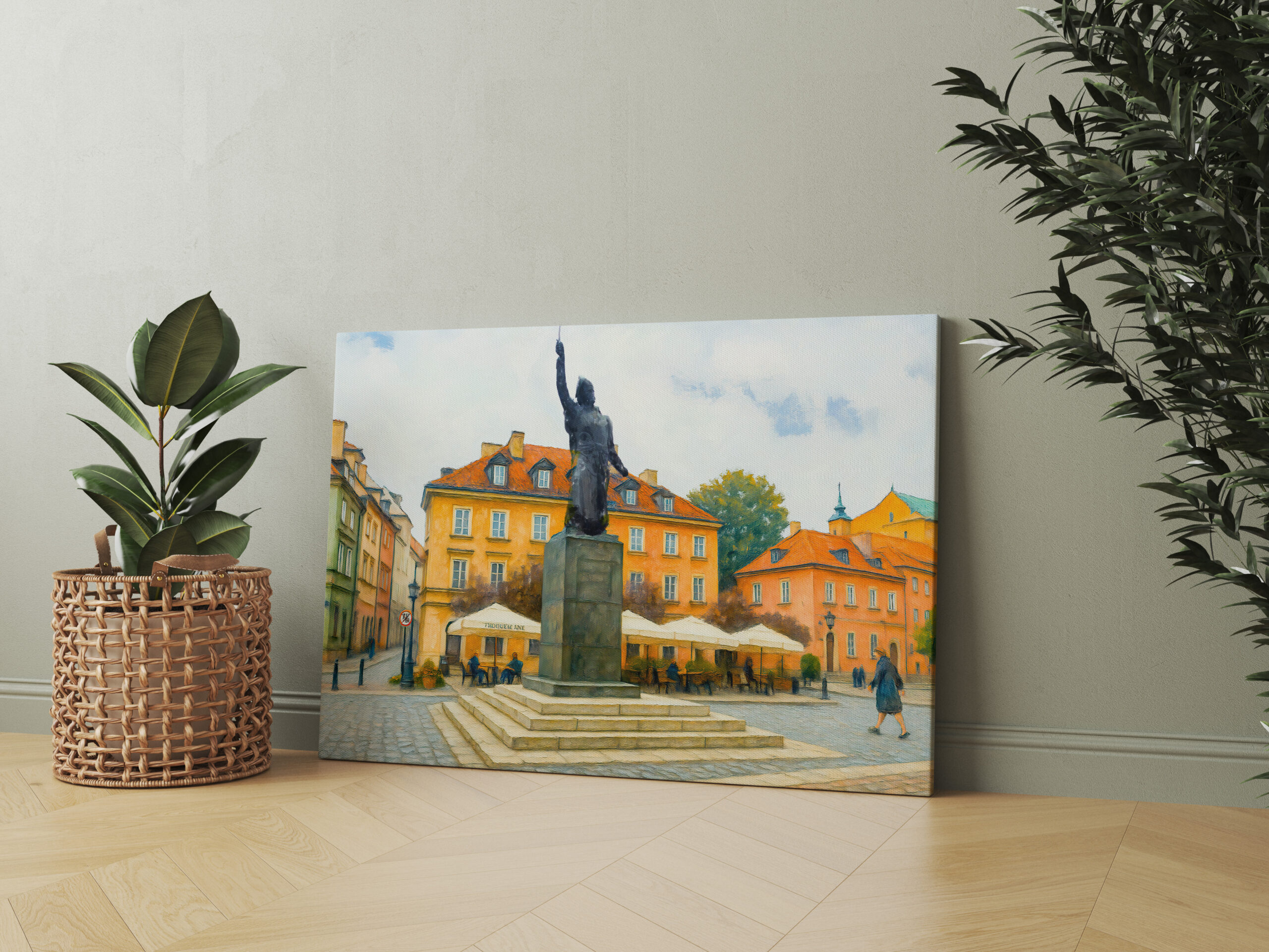 raxxa Canva: Warsaw oil painting Jan Kilinski monument