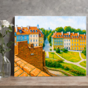 raxxa Canva: Warsaw oil painting View from city wall