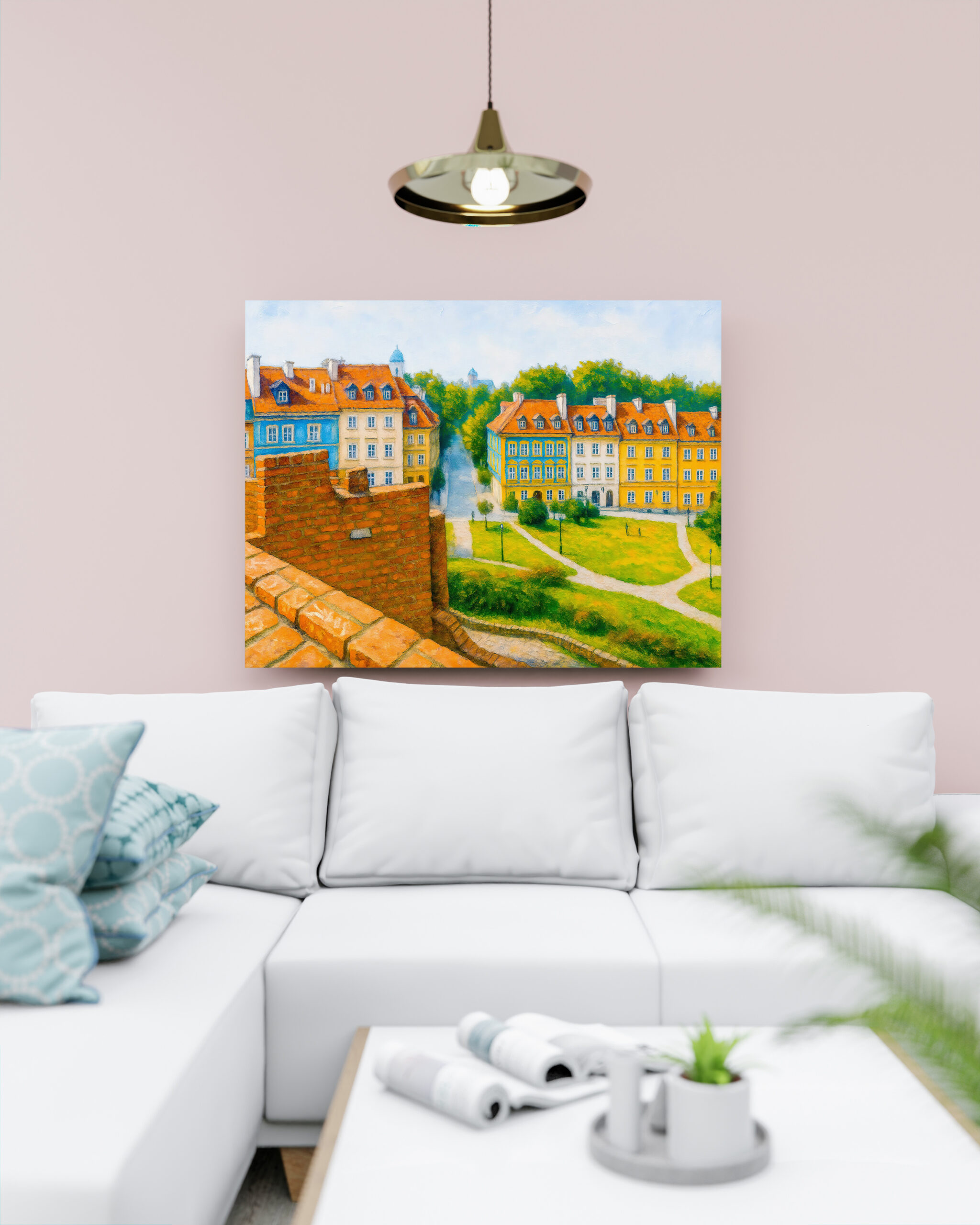 raxxa Canva: Warsaw oil painting View from city wall - immagine 3