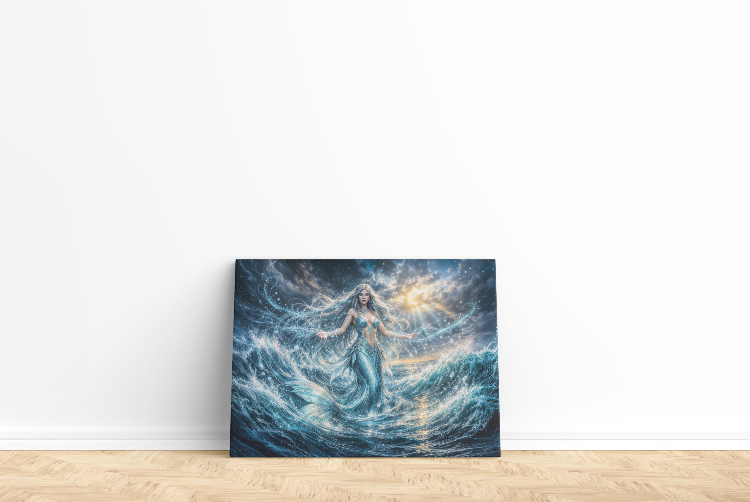 raxxa Canva: Dynamic Fantasy Mermaid in Radiant Ocean Magic - Image 2