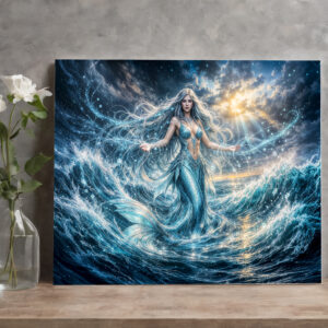 raxxa Canva: Dynamic Fantasy Mermaid in Radiant Ocean Magic