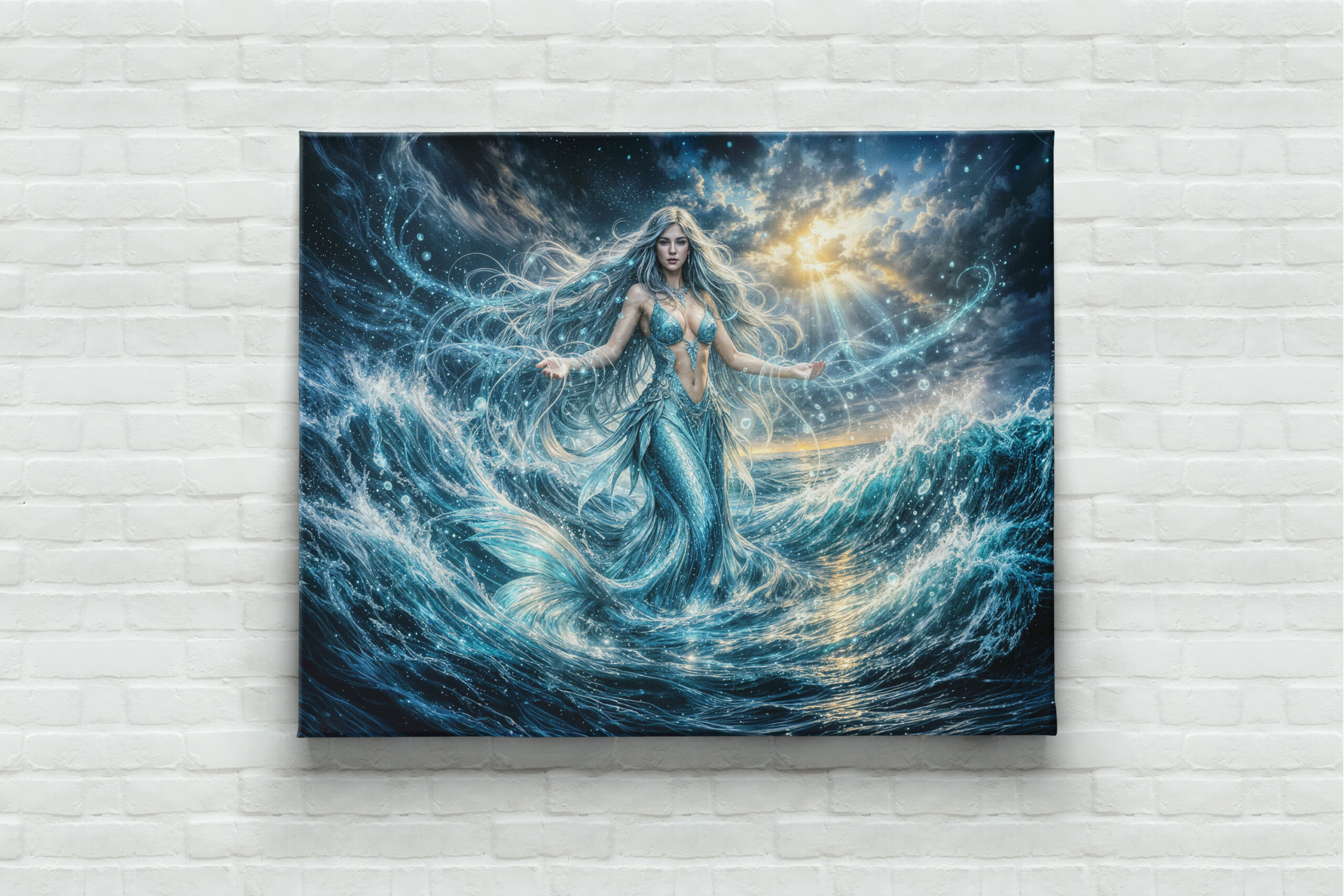 raxxa Canva: Dynamic Fantasy Mermaid in Radiant Ocean Magic - Image 3