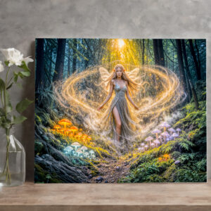 raxxa Canva: Dynamic Fantasy Elf in Enchanted Forest Mushroom Magic
