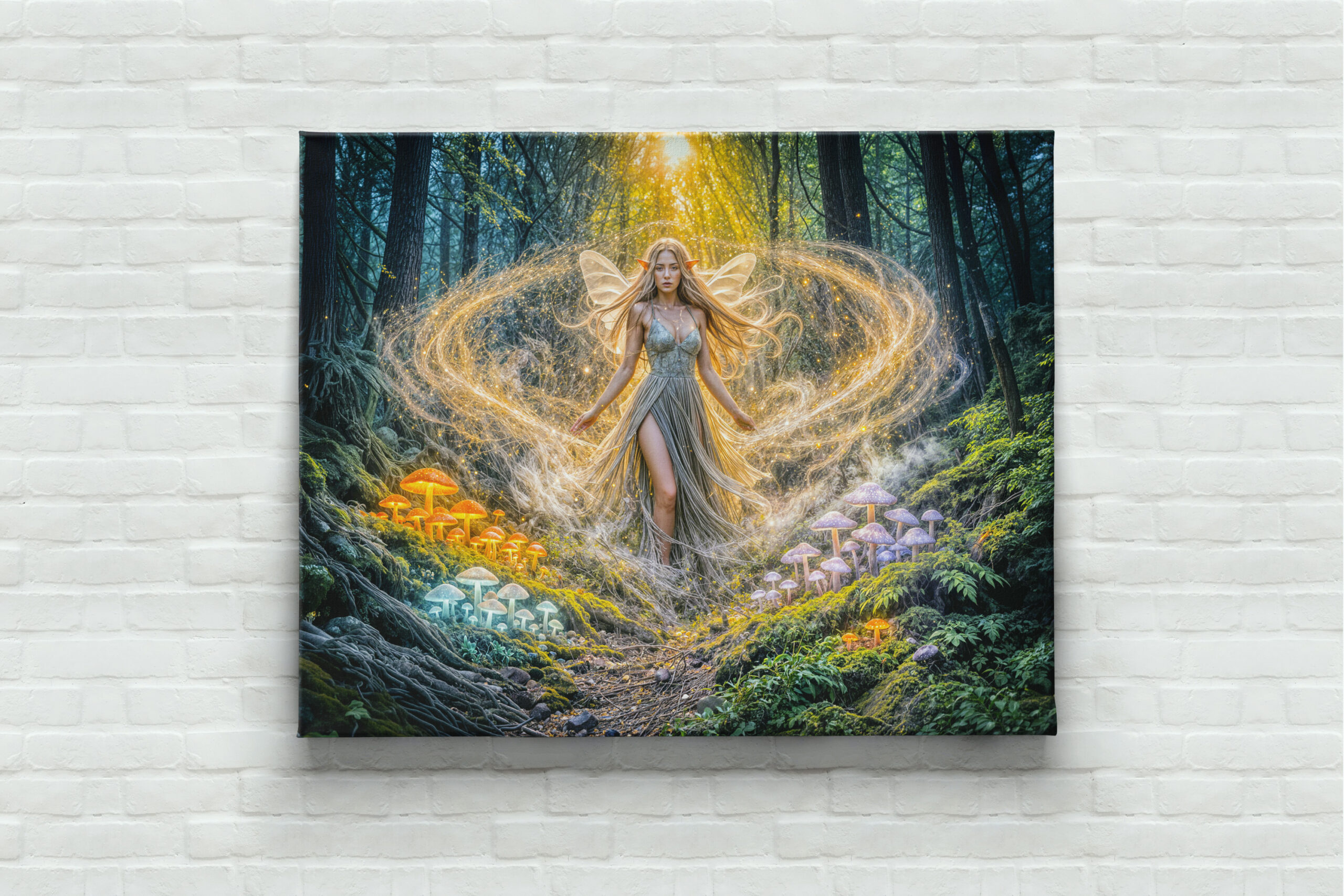 raxxa Canva: Dynamic Fantasy Elf in Enchanted Forest Mushroom Magic – Image 3