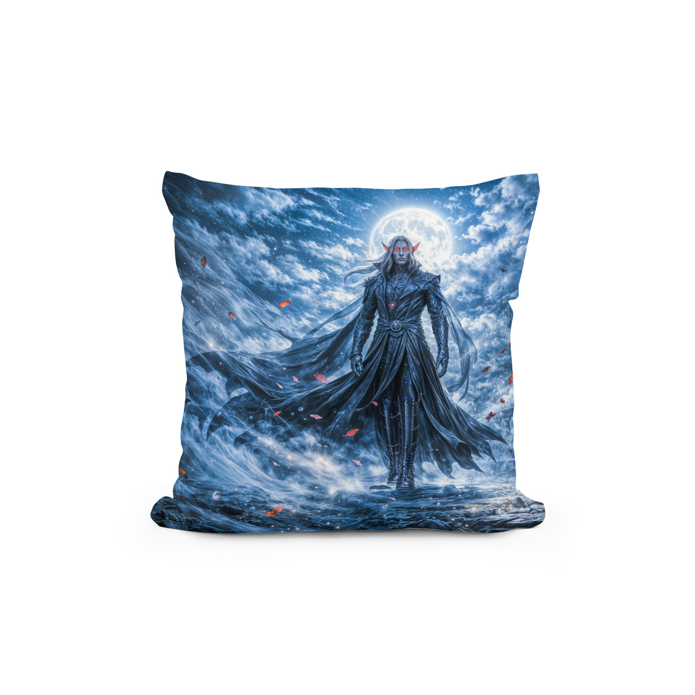 Kissen: Dynamic Fantasy Vampire in Dramatic Nocturnal Atmosphere - Imagen 2