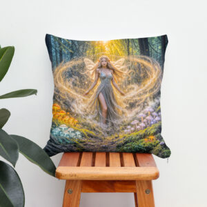 Kissen: Dynamic Fantasy Elf in Enchanted Forest Mushroom Magic