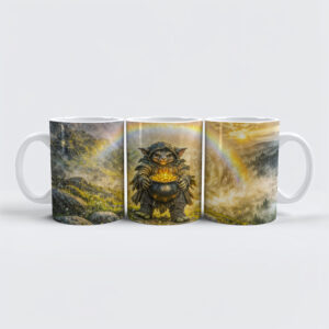raxxa Premium-Tasse: Dynamic Fantasy Goblin with Rainbow Gold Pot