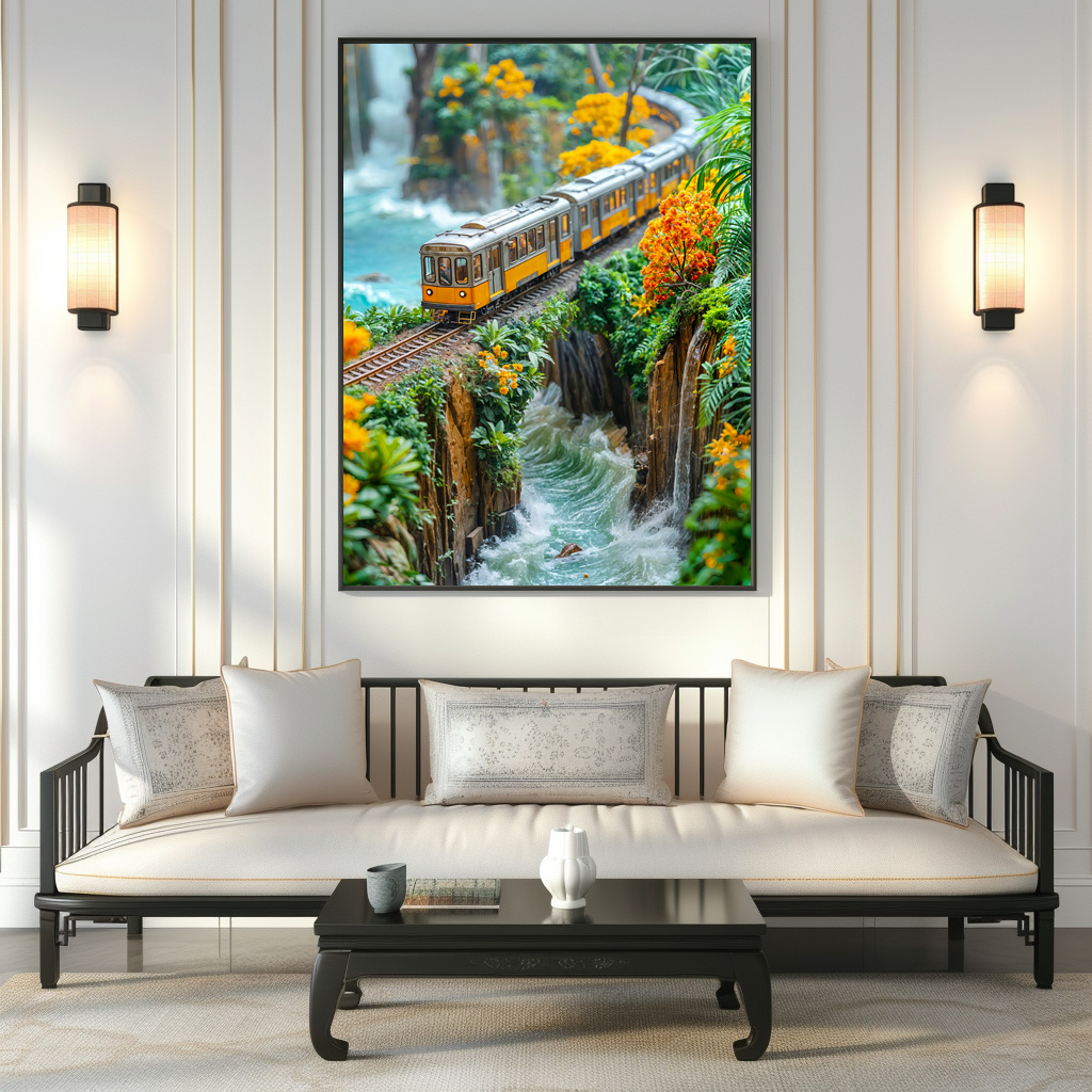 Poster: Miniature monorail crossing fantasy canyon - immagine 2