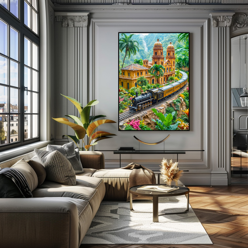 Poster: Miniature train through tropical palace garden – Bild 3