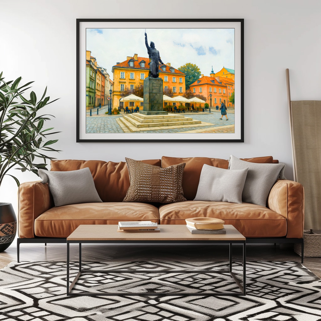 Poster: Warsaw oil painting Jan Kilinski monument – Image 2