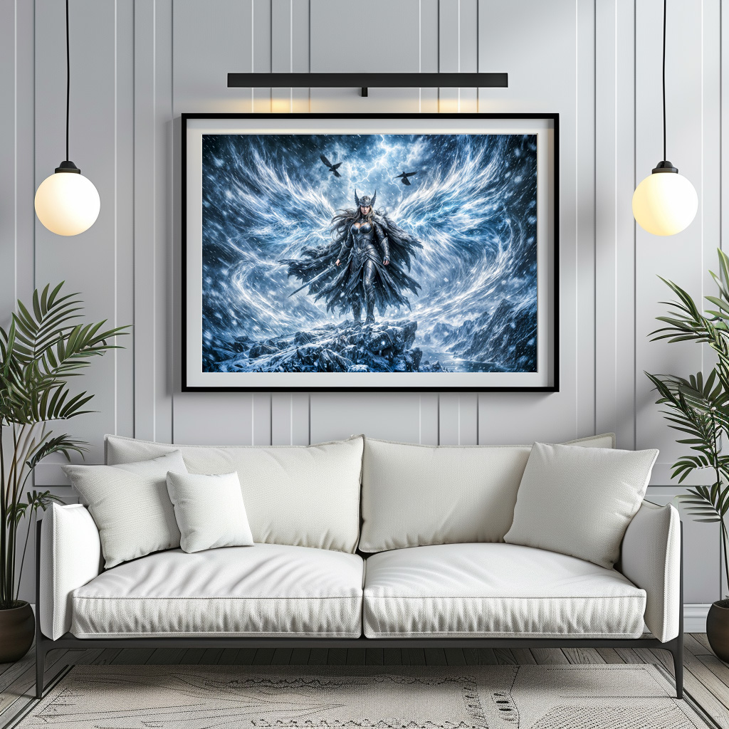 Poster: Dynamic Fantasy Valkyrie in Radiant Battle Atmosphere - immagine 2