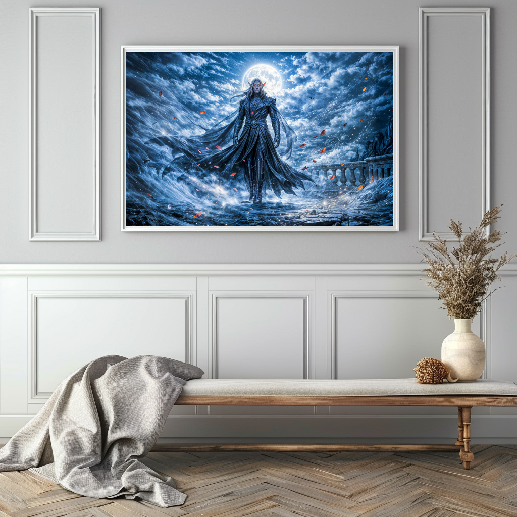 Poster: Dynamic Fantasy Vampire in Dramatic Nocturnal Atmosphere - Imagen 2