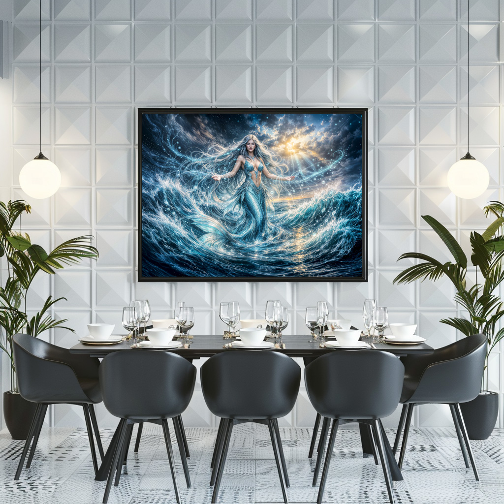 Poster: Dynamic Fantasy Mermaid in Radiant Ocean Magic - Image 2
