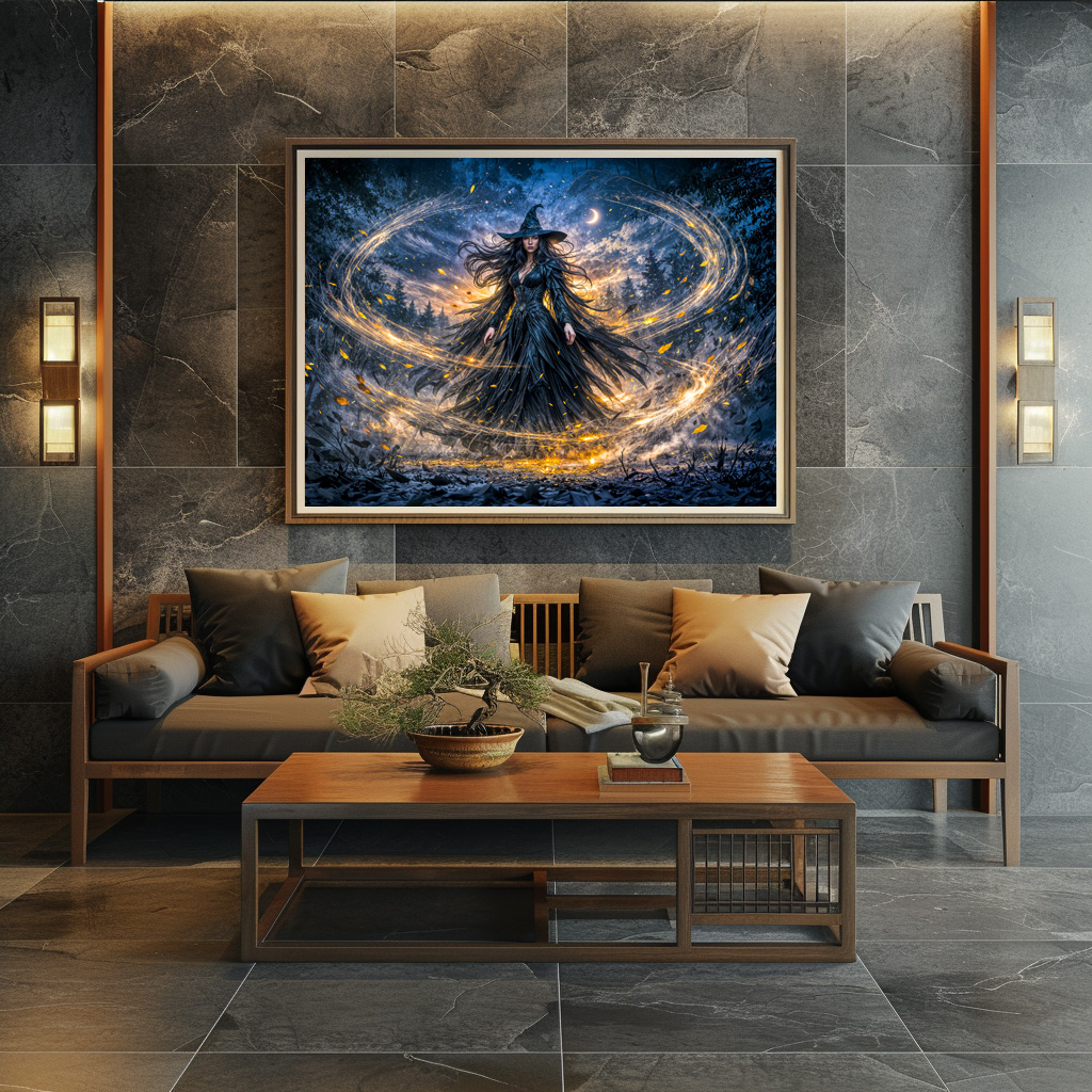 Poster: Dynamic Fantasy Witch with Magical Atmospheric Energy - Image 2