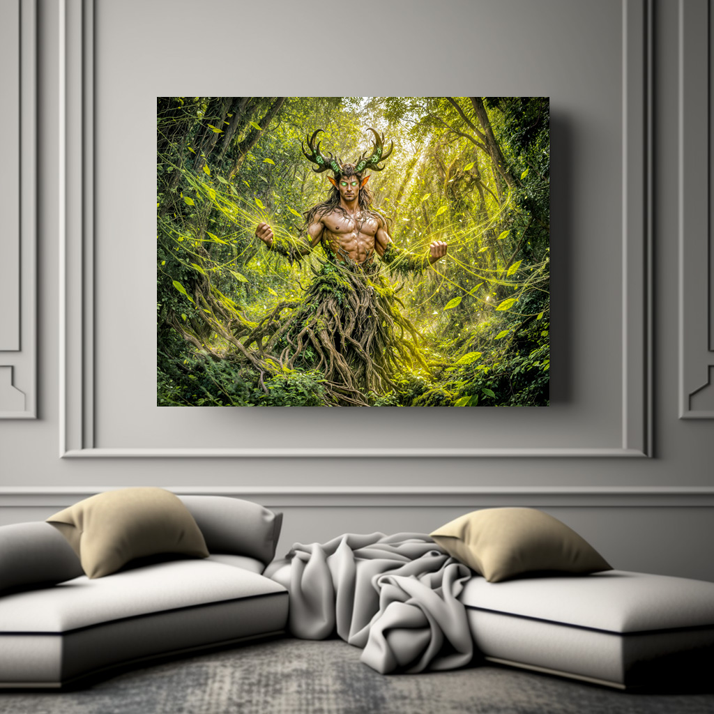Poster: Dynamic Fantasy Faun in Enchanted Forest Atmosphere – Image 2