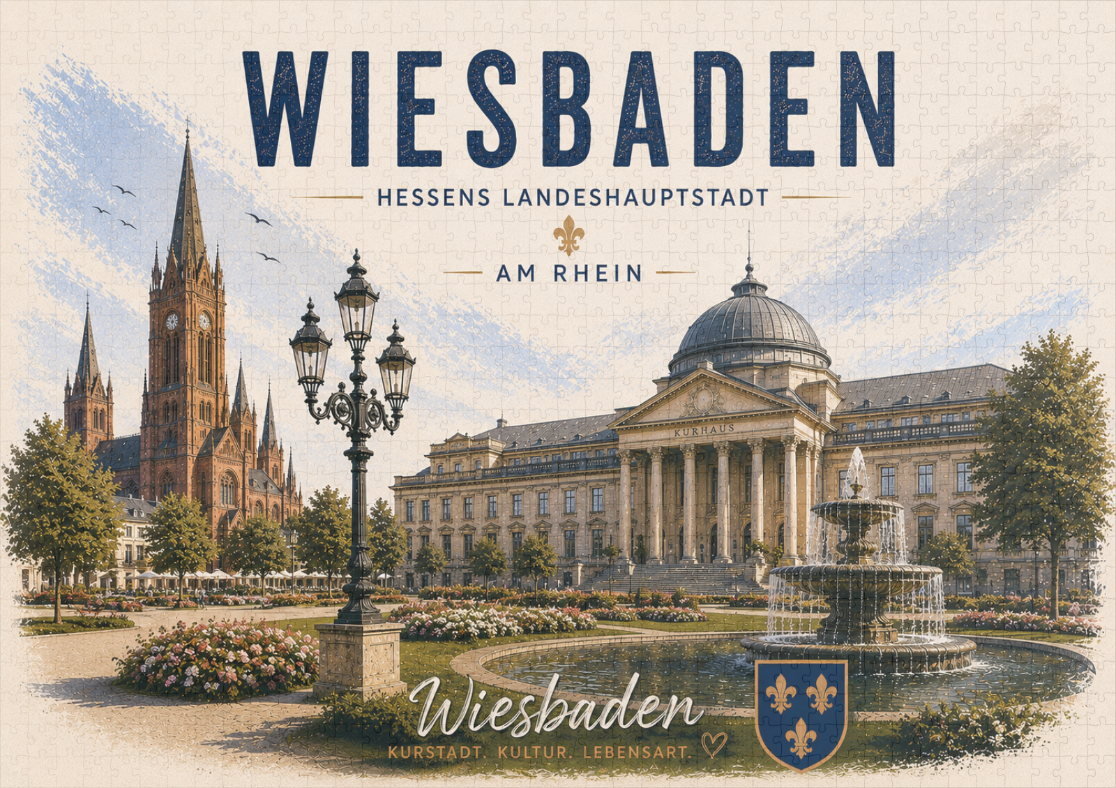 raxxa Premium-Puzzle: Wiesbaden - IV - immagine 2