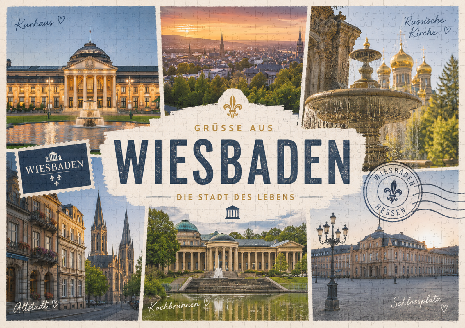 raxxa Premium-Puzzle: Wiesbaden - Stadt des Lebens – Bild 2