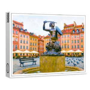 raxxa Premium-Puzzle: Syrenka fountain Warsaw oil painting