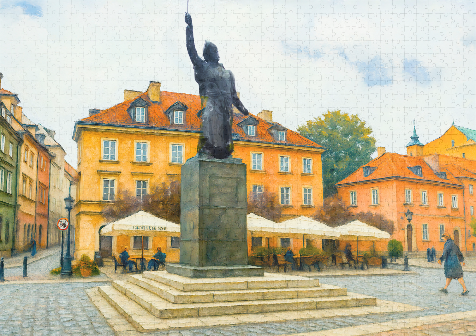 raxxa Premium-Puzzle: Warsaw oil painting Jan Kilinski monument - immagine 2