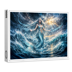 raxxa Premium-Puzzle: Dynamic Fantasy Mermaid in Radiant Ocean Magic