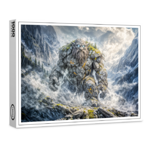 raxxa Premium-Puzzle: Dynamic Fantasy Troll in Dramatic Atmospheric Landscape