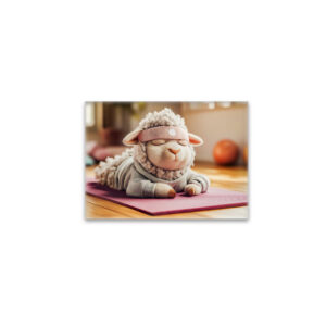 raxxa Glas-Magnet: Yoga sheep meditating on mat