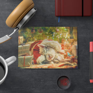 raxxa Postkarte: Sleeping sheep under Christmas tree lights