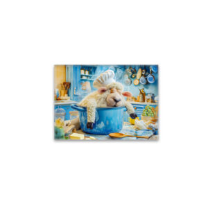 raxxa Glas-Magnet: Chef sheep sleeping in cooking pot