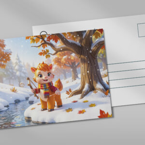 raxxa Postkarte: Cute 3D Sagittarius Zodiac Character