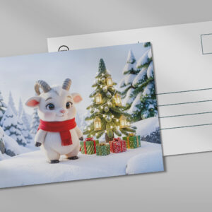 raxxa Postkarte: Cute 3D Capricorn Zodiac Character