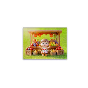raxxa Glas-Magnet: Cute 3D Libra Zodiac Girl