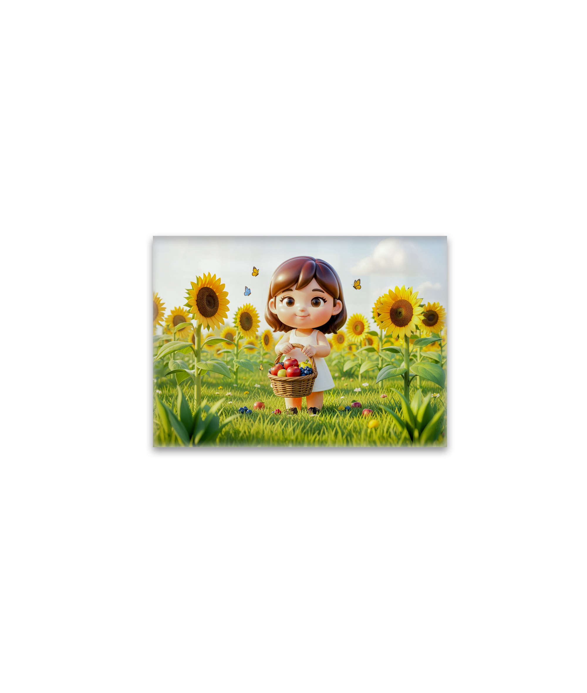 raxxa Glas-Magnet: Cute 3D Virgo Zodiac Character