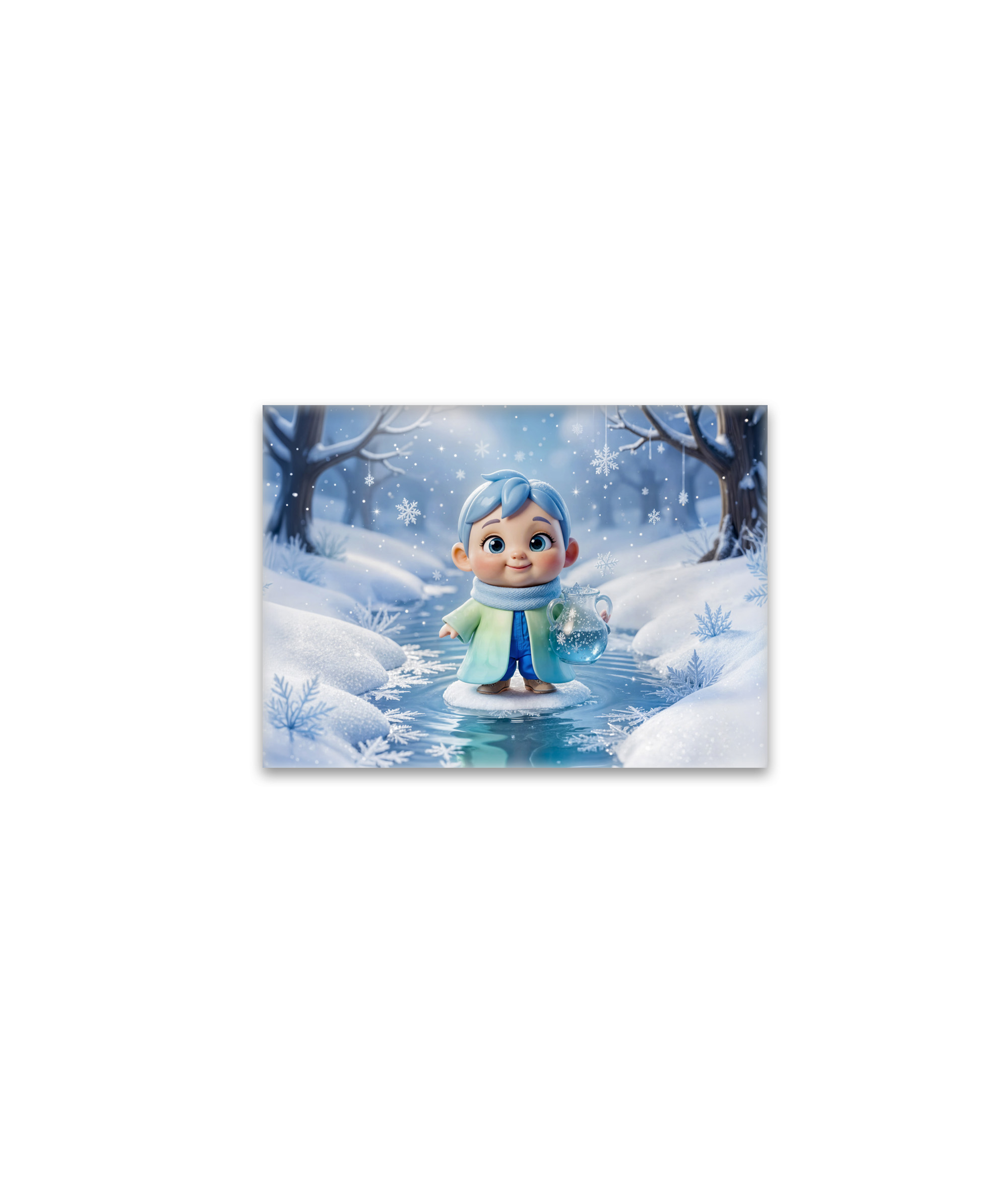 raxxa Glas-Magnet: Cute 3D Aquarius Zodiac Character