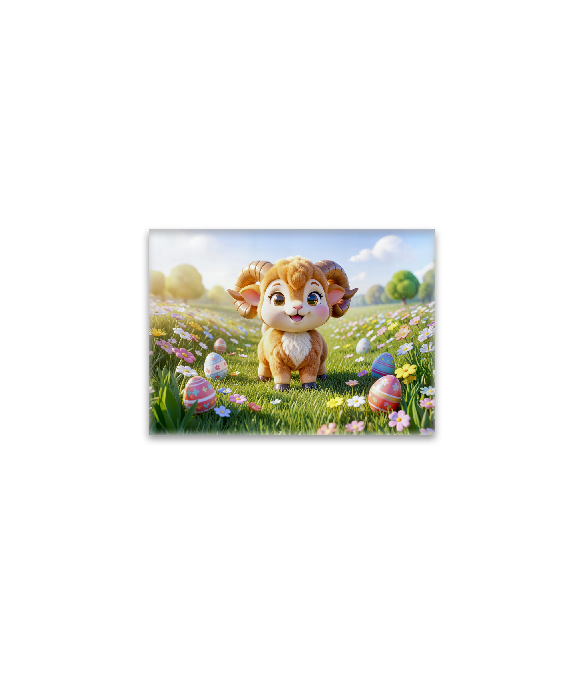 raxxa Glas-Magnet: Cute 3D Aries Zodiac Ram