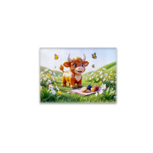 raxxa Glas-Magnet: Cute 3D Taurus Zodiac Picnic
