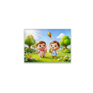 raxxa Glas-Magnet: Cute 3D Gemini Zodiac Twins